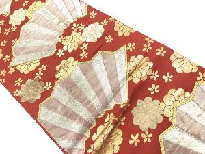 アンティーク　花・抽象模様織出し袋帯（材料）